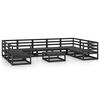 vidaXL Juego de muebles de jard&iacute;n 10 piezas madera maciza de pino