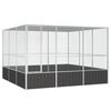 vidaXL Jaula p&aacute;jaros acero galvanizado antracita 302,5x324,5x211,5 cm