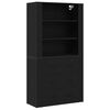 vidaXL Aparador alto Roble Negro 80 x 33 x 150 cm Madera de ingenier&iacute;a