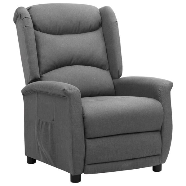 vidaXL Sill&oacute;n reclinable de tela gris claro