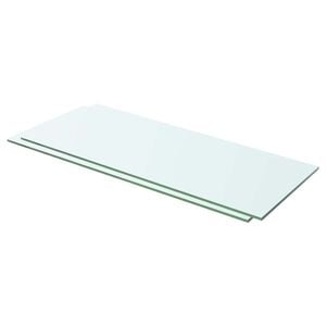 vidaXL Estantes 2 unidades panel de vidrio transparente 60x20 cm