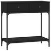 vidaXL Mesa consola madera de ingenier&iacute;a negro 75x34,5x75 cm