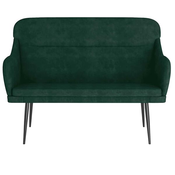 vidaXL Banco de terciopelo verde oscuro 110x76x80 cm