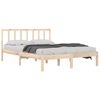 vidaXL Estructura de cama madera maciza de pino 135x190 cm