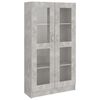 vidaXL Vitrina de madera contrachapada gris hormig&oacute;n 82,5x30,5x150cm