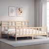 vidaXL Estructura de cama sin colch&oacute;n madera maciza de pino 200x200 cm
