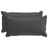 vidaXL Coj&iacute;n con almohada HOUTEN 2 uds. Gris antracita Poli&eacute;ster