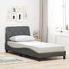 vidaXL Estructura de cama sin colch&oacute;n tela gris oscuro 90x200 cm