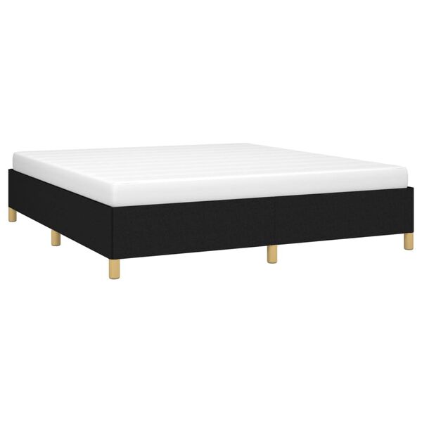 vidaXL Cama sin colch&oacute;n tela negro 180x200 cm