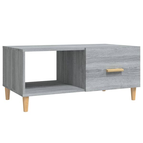 vidaXL Mesa de centro madera de ingenier&iacute;a gris Sonoma 89,5x50x40 cm
