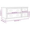 vidaXL Mueble para TV madera contrachapada blanco 100x35,5x45 cm