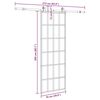 vidaXL Puerta corredera con juego herrajes negro 76x205 cm ESG vidrio