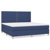 vidaXL Cama box spring con colch&oacute;n tela azul 200x200 cm