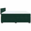 vidaXL Cama box spring con colch&oacute;n terciopelo verde oscuro 180x200 cm