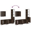 vidaXL Set de muebles de ba&ntilde;o 4 pzas madera contrachapada marr&oacute;n roble