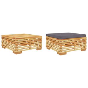 vidaXL Juego de muebles de jard&iacute;n 2 piezas madera maciza de teca