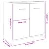 vidaXL Armario lavabo ba&ntilde;o madera ingenier&iacute;a roble Sonoma 60x33x60 cm