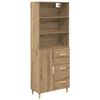 vidaXL Aparador alto Roble artisan 69,5 x 32,5 x 180 cm