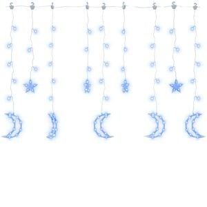 vidaXL Luces estrella y luna 138 LEDs azul con control remoto