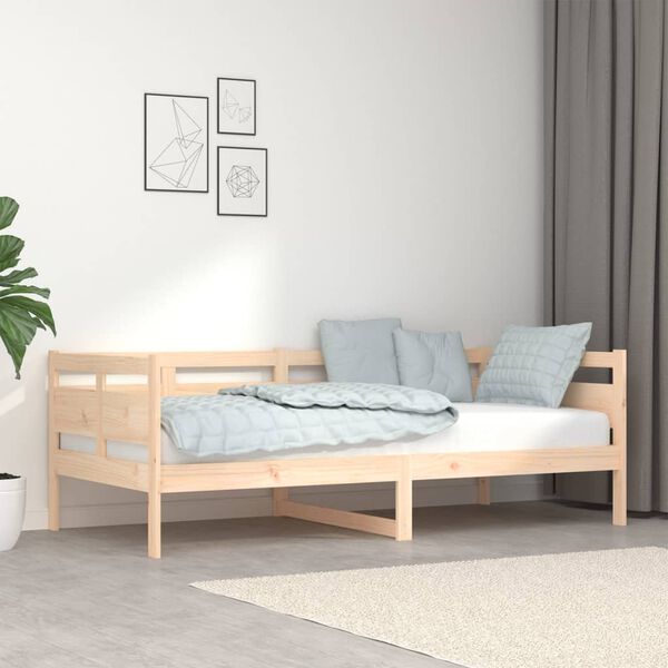 vidaXL Sof&aacute; cama madera maciza de pino 90x190 cm