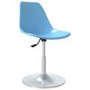 vidaXL Sillas de comedor giratorias 4 unidades PP azul