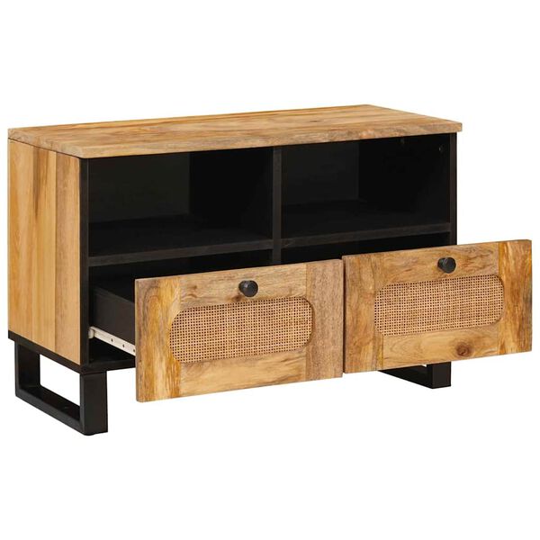vidaXL Mueble de TV Marr&oacute;n 70 x 33 x 46 cm Madera de mango maciza