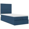 vidaXL Estructura de cama otomana con colch&oacute;n tela azul 90x190 cm