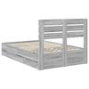 vidaXL Estructura de cama Gris Sonoma 120 x 190 cm Madera Ingenieril