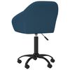 vidaXL Silla de comedor giratoria de terciopelo azul