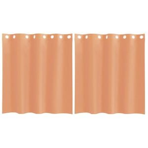 vidaXL Cortinas de gasa con ojales 2 uds terracota