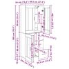 vidaXL Aparador alto 2 pcs Madera envejecida Madera de ingenier&iacute;a