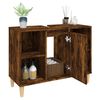 vidaXL Armario de lavabo madera contrachapada roble ahumado 80x33x60cm