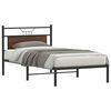 vidaXL Estructura de cama sin colch&oacute;n madera marr&oacute;n roble 100x200 cm