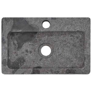 vidaXL Lavabo de pared m&aacute;rmol gris 38x24x6,5 cm
