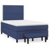 vidaXL Cama box spring con colch&oacute;n tela azul 120x190 cm