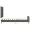 vidaXL Estructura de cama con cabecera Gris oscuro 80 x 200 cm tela