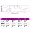 vidaXL Funda de coche para Sedan con correas hebilla PEVA plateado L