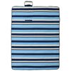 vidaXL Manta de picnic plegable terciopelo rayas azul blanco 200x150cm