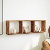 vidaXL Mueble de pared madera de ingeniería envejecida 100x16x30 cm