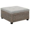 vidaXL Otomana de hierba marina 65x65x40 cm gris