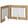 vidaXL Puerta para perros plegable con soportes 2 pcs Roble artisan