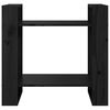 vidaXL Estantería/divisor de espacios madera pino negro 60x35x57 cm
