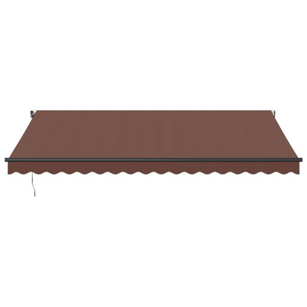 vidaXL Toldo retr&aacute;ctil autom&aacute;tico marr&oacute;n 450x350 cm