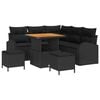 vidaXL Conjunto de sof&aacute;s de jard&iacute;n 8 uds. Negro rat&aacute;n sint&eacute;tico