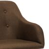 vidaXL Sillas de comedor giratorias 2 unidades tela marr&oacute;n
