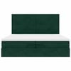 vidaXL Estructura de cama otomana colchones terciopelo verde oscuro