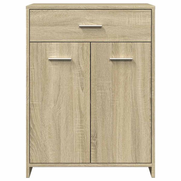 vidaXL Armario de ba&ntilde;o madera contrachapada roble Sonoma 60x33x80 cm