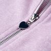 Sudadera infantil con capucha y cremallera lila mezcla 128