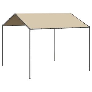 vidaXL Carpa acero y tela beige 3x3 m