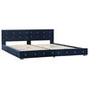 vidaXL Cama con colchón viscoelástico terciopelo azul 180x200 cm